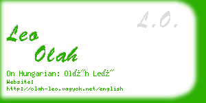 leo olah business card